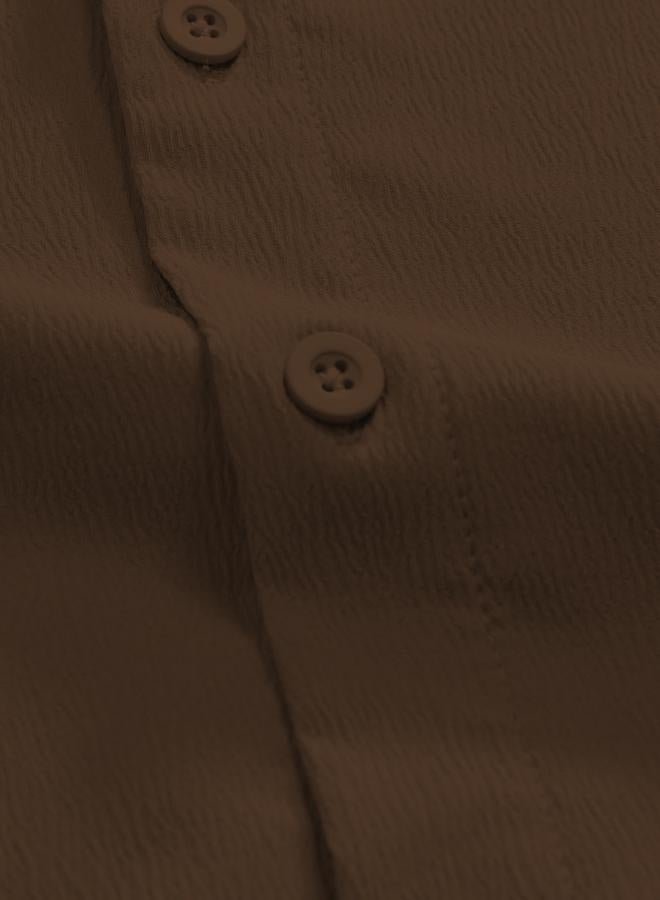 تايك تو قميص بأكمام قصيرة وياقة ماندارين - Image 3